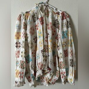 Cato Multicolor Geometric Print Blouse